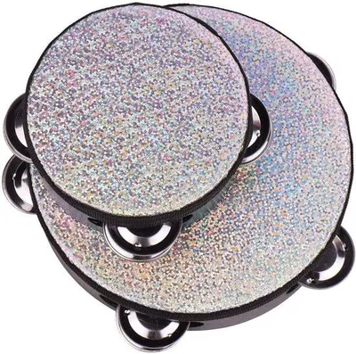 Produktbild von Famanu Handtrommel Tamburin - Holzpercussion - 6 Zoll mit Metallbecken
