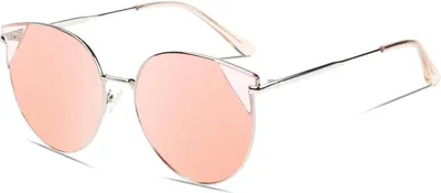 Produktbild von DUCO Vintage Designer Sonnenbrille Damen Polarisiert Katzenauge UV400 Metallrahmen