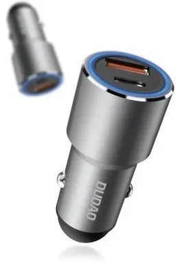 Zdjęcie produktu dla Dudao Ładowarka Samochodowa Usb / Usb Typ C Power Delivery Quick Charge 22,5 W Szary (R4Pq)