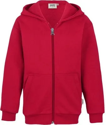 Produktbild von HAKRO Kinder Kapuzen-Sweatjacke Premium 620, rot, 152