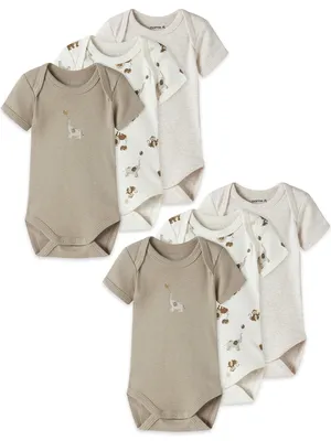 Produktbild von NAME IT Kurzarmbody Druckknopfverschluss 6er-Set Bequeme Passform Größe: 56