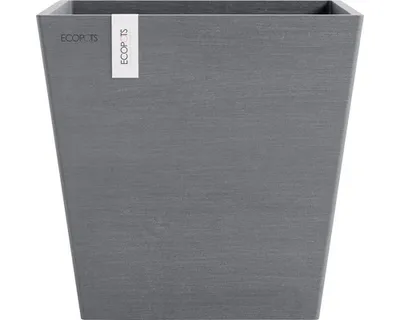 Obrázek produktu pro Výsadbový květináč Ecopots Rotterdam plastový 25,2 x 25,2 x 24,5 cm šedý