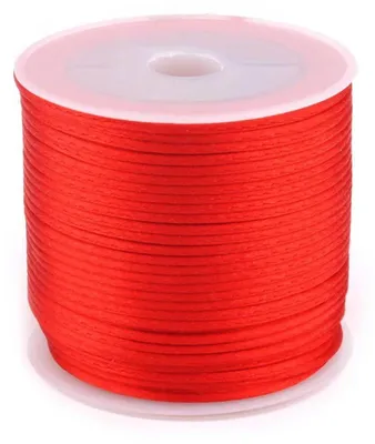30m Satinschnur Flechtkordel 1mm, rot
