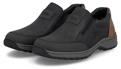 Produktbild von Rieker Herren-Slipper Schwarz-Braun, Farbe:schwarz, EU Größe:40