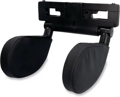 Image de Appuie-tête pour siège auto, amovible, rabattable, pivotant à 180°, réglable de 14 à 28 cm, souple, noir