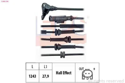 Produktbild von EPS 1.960.184 Sensor, Radgeschwindigkeit x