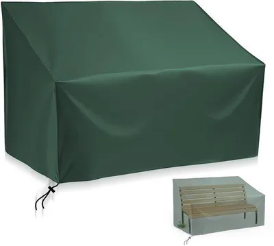 Image de Housse de protection Unyqoos® pour banc de jardin 2 places – résistante aux intempéries et aux UV, tissu Oxford avec revêtement PU, imperméable et anti-poussière, avec sac de rangement