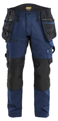 Produktbild von Blakläder STRIKER Handwerker Arbeitshose mit Stretch 1970, Farbe:Dunkel Marineblau/Schwarz, Größe:C56