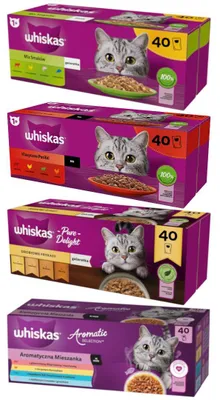 Zdjęcie produktu dla Whiskas Adult 160x85g Mokra Karma Dla Dorosłego Kota Zestaw Smaków W Sosie I W Galaretce