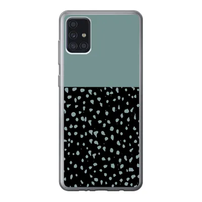 Produktbild von MuchoWow® Handyhülle Schutzhülle Hülle für Samsung Galaxy A52 5G Polka dots - Grün - Schwarz Silikon Softcase Handy Hülle - Umschlag