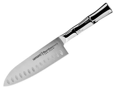 Produktbild von Samura Bamboo Santoku mit Kullen, 16 cm