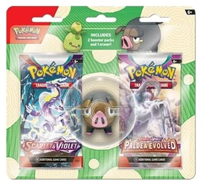 Obrázek produktu pro Pokemon Zpátky do školy 2023 Lechonk Eraser 2-Pack Blister