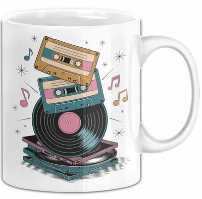 Produktbild von Retro Fan Tasse Geschenkidee für Vintage Liebhaber (Weiß)