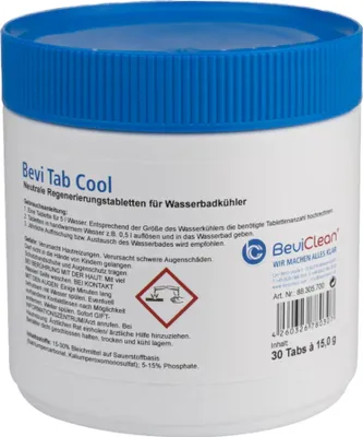Produktbild von Bevi Tab Cool - Tabletten zum Regenerieren für Wasserbadkühler - 30 Tabletten