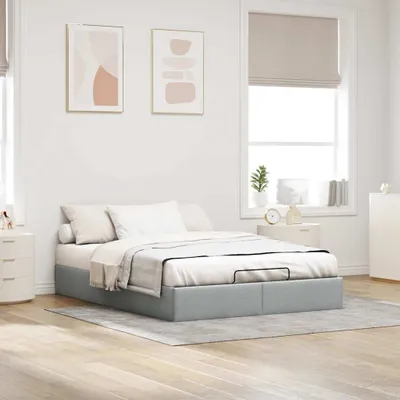 Image de Maison Exclusive - Lit ottoman sans matelas, gris clair, 140 x 200 cm, tissu