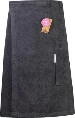 Produktbild von A&R 042.50 | Sauna Kilt Men with Klettverschluß - 65 x 150 cm - Farbe: Graphite - Größe: 65 x 150 cm