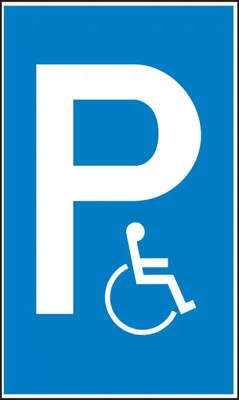 Produktbild von SafetyMarking Parkplatzschild Alu B400xH600 mm Nur für Behinderte