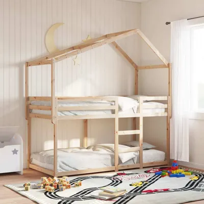 Image de Maison Exclusive - Auvent pour lit bébé 213 x 85,5 x 144,5 cm Bois massif de pin