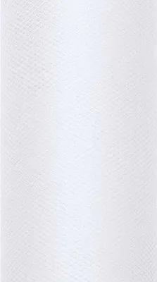 Produktbild von Tüll Stoff Luna weiß 20m x 8cm