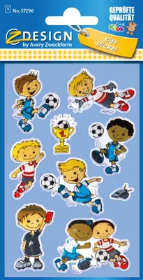 Produktbild von AVERY Zweckform ZDesign KIDS Glossy-Sticker "Fußball" 9 Sticker auf 1 Bogen