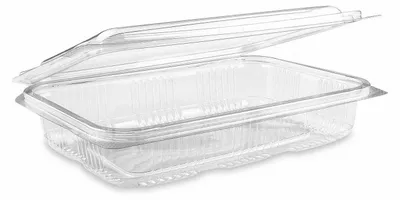 Produktbild von 50x Rechteckschale Aufbewahrungsbox klar mit Deckel 800 ml PET