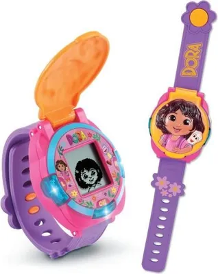 Zdjęcie produktu dla Montre-jeu éducative VTech Dora, Bilingue, Multicolore, 3-7 ans, Écran animé, 4 jeux
