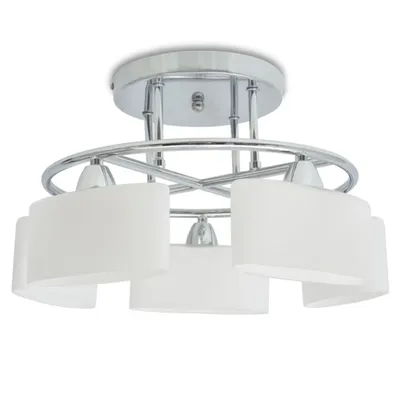 Produktbild von vidaXL Deckenleuchte Ellipsoid-Glaslampenschirme 5 E14-Lampen 200 W