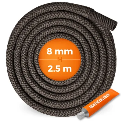 Produktbild von Haus-Held Ofendichtschnur 8 mm 2.5 m Kamin Dichtung Glasfaser mit Hochtemperaturkleber