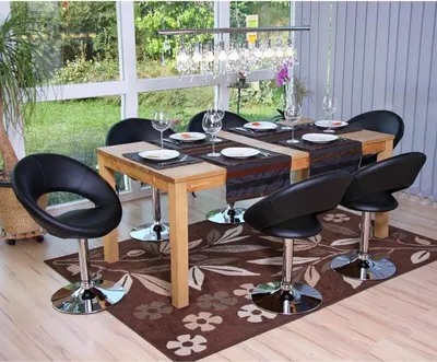Produktbild von 6er-Set Esszimmerstuhl Eßzimmerstuhl Stuhl Palermo  schwarz