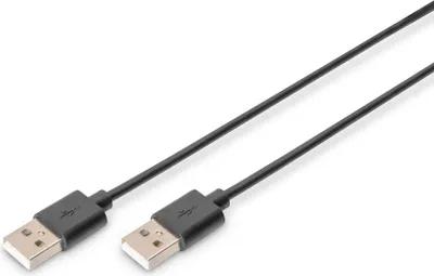 Produktbild von DIGITUS USB 2.0 Anschlusskabel Typ A -A St/St 3.0m, sw