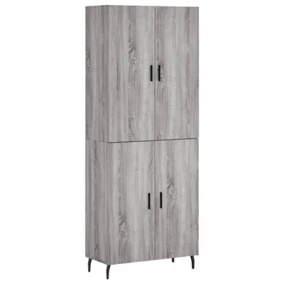 Produktbild von Highboard Grau Sonoma 69,5x34x180 cm Holzwerkstoff