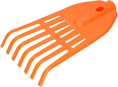 Obrázek produktu pro KOTARBAU® Hrábě na listí z plastu, 7 zubů, bez rukojeti, smetáček na listí, hrábě na listí, zahradní hrábě, vějířové hrábě na podzimní listí a zbytky z prořezávání živých plotů, plast