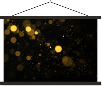 Produktbild von MuchoWow® Textilposter Gold - Abstrakt - Luxus - Schwarz 60x40 cm mit schwarzem Rahmen - Hölzernes
