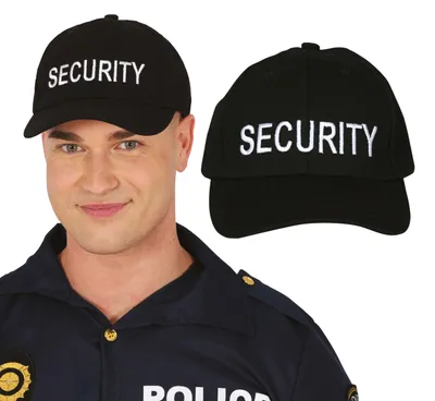 Productafbeelding van Politiehoed, carnavalsaccessoire voor volwassenen, kostuumonderdeel, politieuniform, kleur: zwart