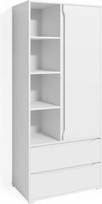 Vicco Kleiderschrank Ruben, 80 x 189 cm, Weiß