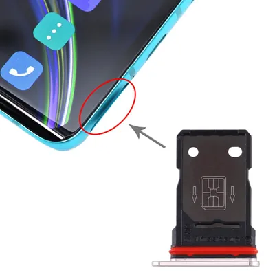 Image de Support pour carte SIM + support pour carte SIM pour OnePlus 8, plateau SIM coulissant argenté