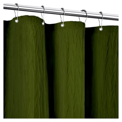 Produktbild von Duschvorhang, strukturiert, langlebig, 156 g/m², für das Badezimmer, wasserdicht, 183 x 183 cm, inklusive 12 Haken