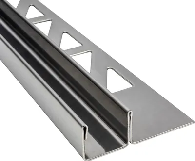 Produktbild von Glas-Fliesenprofil Edelstahl Klemmprofil Wandprofil V2A 2m H12.5mm 13mm-Glas glänzend