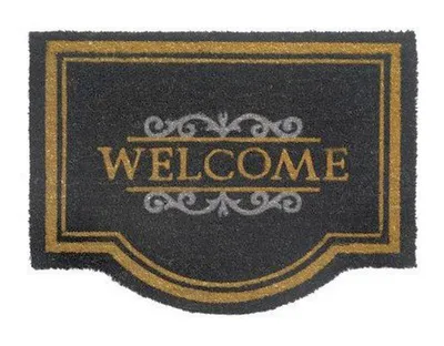 Produktbild von Kokosmatte Welcome schwarz 60x80 cm