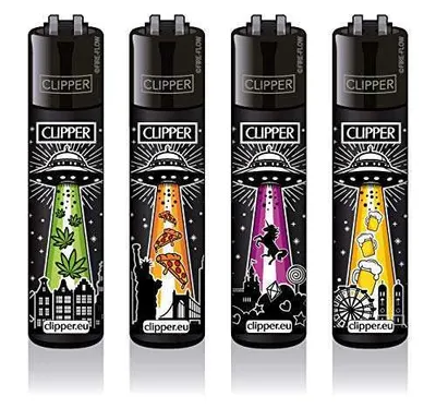 Zdjęcie produktu dla Zestaw 4 zapalniczek Clipper: UFO