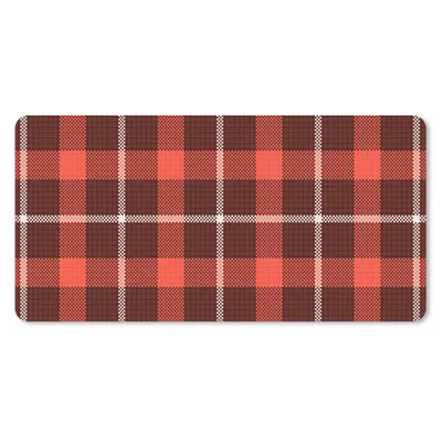 Produktbild von MuchoWow® Mauspad Mousepad Tartan - Kariert - Rot - Muster 60x30 cm - Mousepads - Maus Mat - Pad - Mausunterlage - Nachhaltig