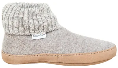 Produktbild von Gottstein Dakota Uni Hüttenschuhe mit Ledersohle Beige, 48-300-1209 - Gr. 43