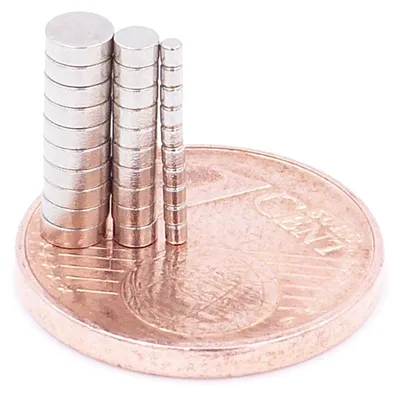 Produktbild von Aprilheld | 60 Scheibenmagnete Set 1x1, 2x1 ,3x1 mm | N52 Klasse Neodym Magnete | Modellbau