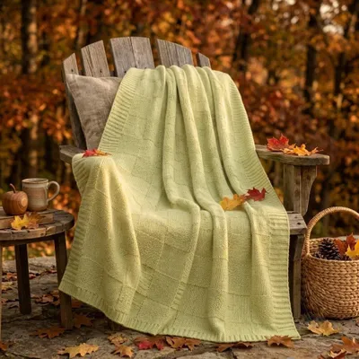 Image de Plaid Home en microfibre 130 x 160 cm Vert