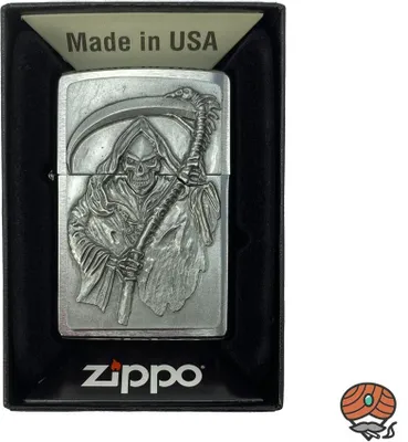 Produktbild von Zippo Feuerzeug 2000856 Reapers Curse Emblem – Benzinfeuerzeug Messing | Sturmfeuerzeug mit 3D-Design