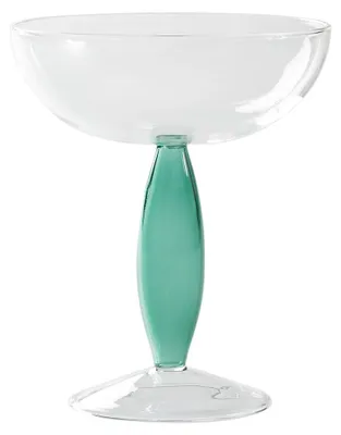 Productafbeelding van Dorici set van 4 mondgeblazen borosilicaatglazen schalen, verkrijgbaar in transparant en zeegroen, met een modern en elegant design, ideaal voor mise en place
