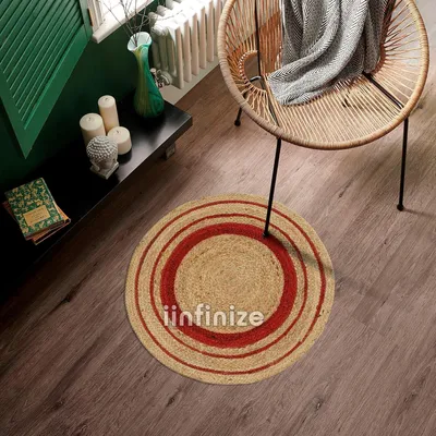 Produktbild von Juteteppich handgewebt, 61 x 61 cm, für Wohnzimmer