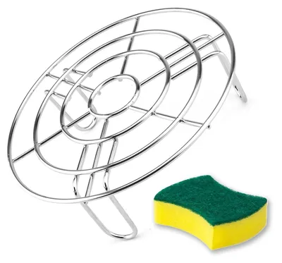Produktbild von Dampfgareinsatz Abkühlgitter Kochtopfeinsatz - Runde Drahtkonstruktion - 19,5 x 5,5 cm - Edelstahl 304 - Für Heißluftfritteuse und Schmortopf