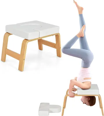 Produktbild von Yoga Kopfstandhocker - Inversionshocker mit Holzrahmen