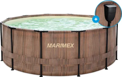 Produktbild von Florida Pool 3,66x1,22 m mit Skimmer - TEAK-Motiv